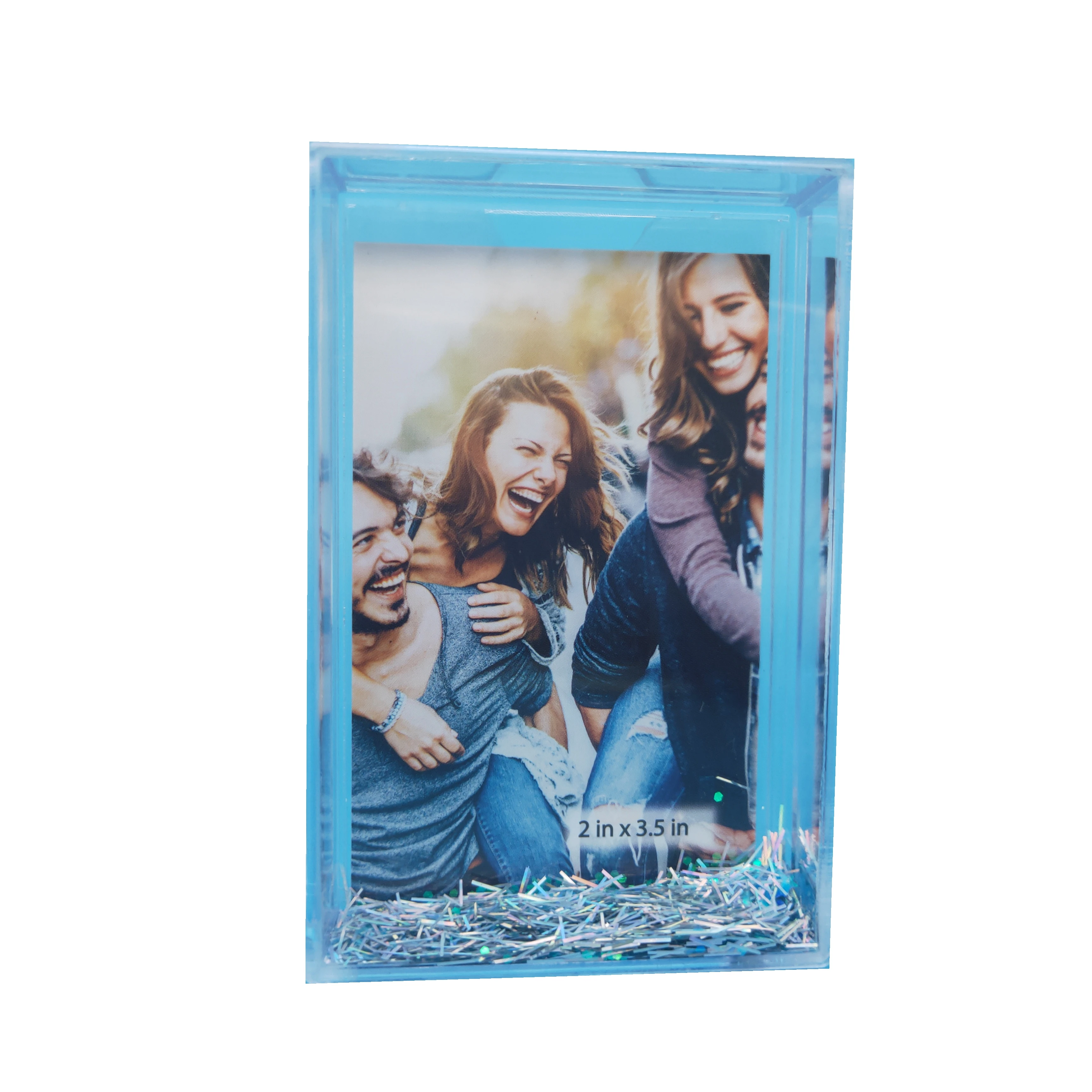 Clear Plastic Ps 2x3 Floating Liquid Glitter Fotolijst Instax Water Photo Frame