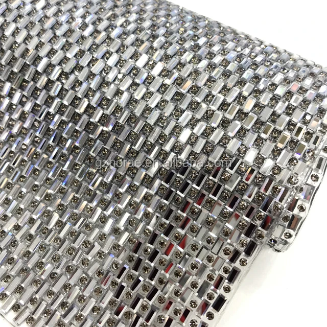 wa030 Popular adhesive strass sheet 24*40cm hot fix rhinestone trim rhinestone sheet for decoration