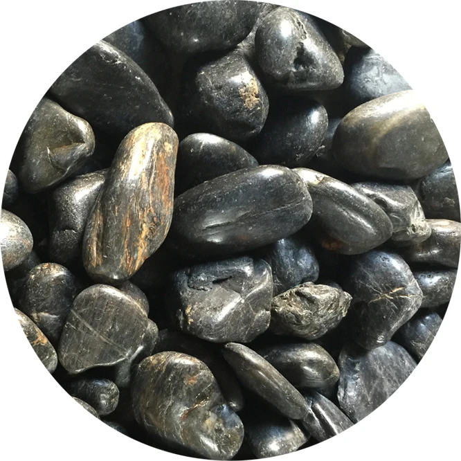 Garden Decorative Polished Black Pebbles for Sale at Affordable Prices