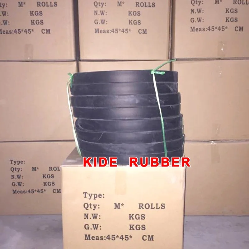 Black rectangular epdm rubber sponge seal strip epdm foam weather stripping