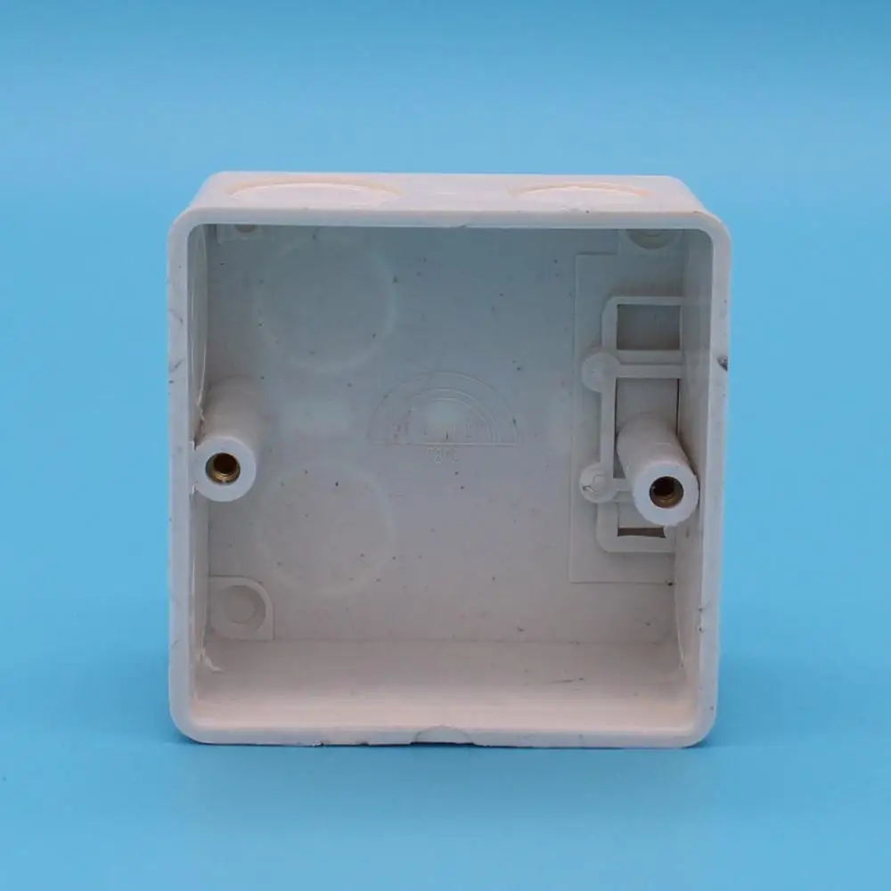 wall electrical switch back installation PVC boxes
