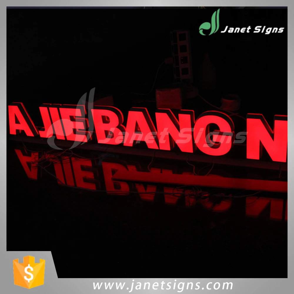 30mm acrylic led light letter diy led channel letters 3d acrylic lettering with red light
