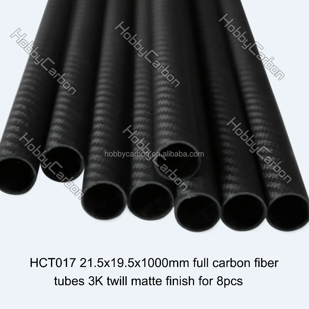 High Quality 100mm Carbon Fiber Tube 21.5*19.5*1000mm with Great Price for ODM