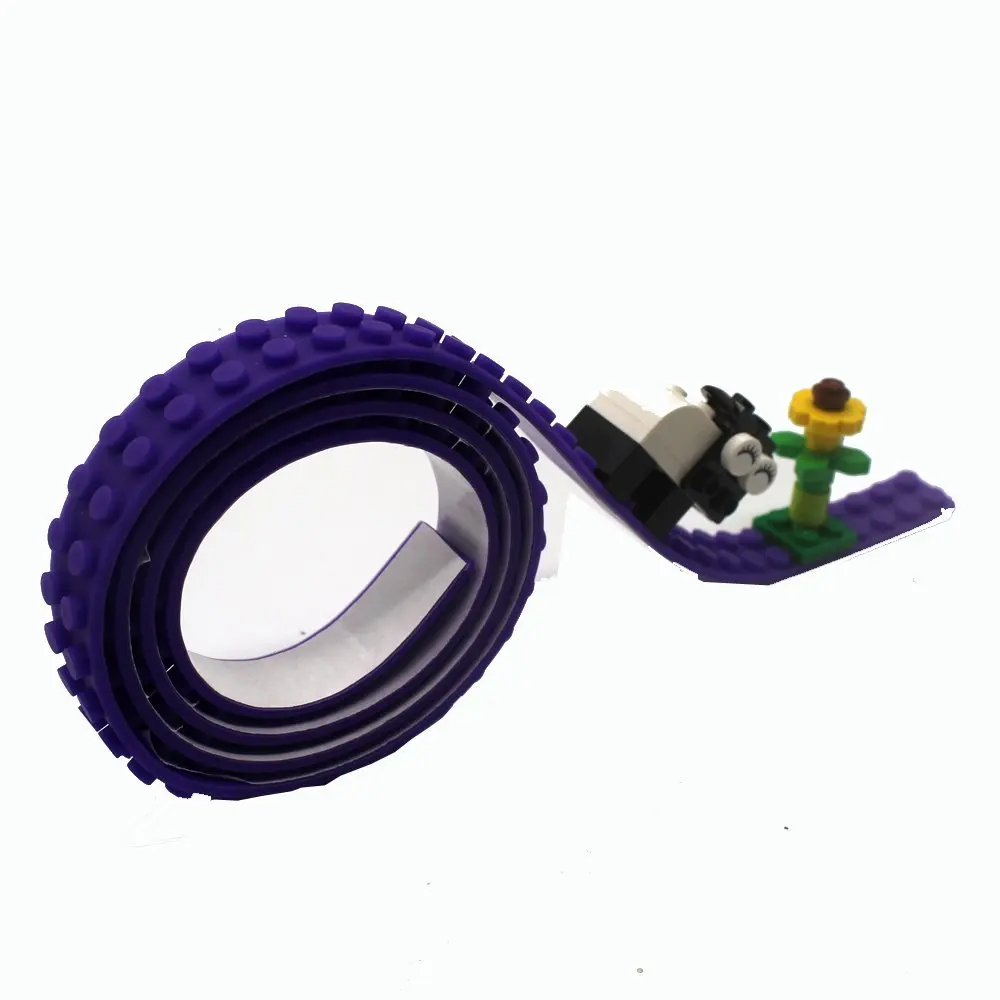 Silicone Soft Building Black Tape Silicon Brick Kids Toys Base Tape Self-adhesive