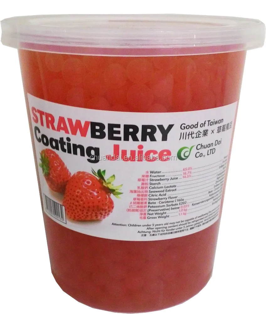 
1KG pack Strawberry coating juice boba 