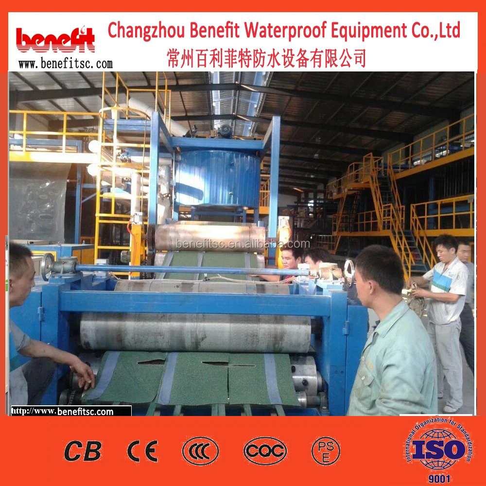 Building material automatic asphalt shingle production line china supplier,roof tile making machine