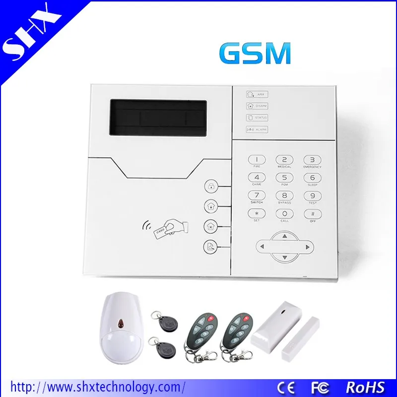 беспроводной RFID gsm pstn двойного сети система охранной сигнализации TCP/IP