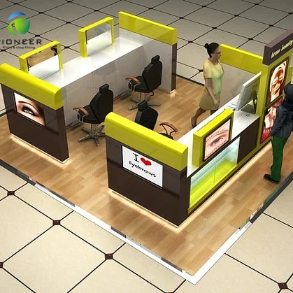 Beauty Salon Nail Bar Kiosk Eyebrow Threading Kiosk For Sale