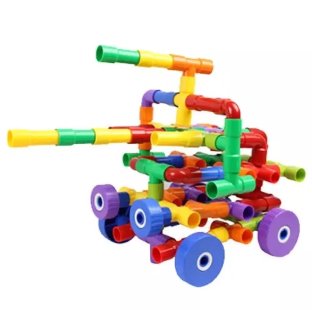 China Yiwu Free Logo Enlightenment Intelligence Development Nice Tube Child Plastic Building Blocks Toys