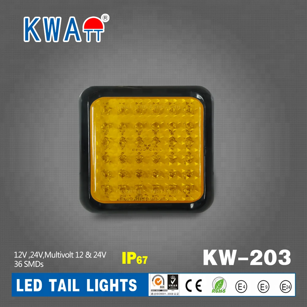
Factory High Quality 12V 24V Square Vehicle stop turn rear 36pcs LED TAIL Lights for Truck trailer marine 
