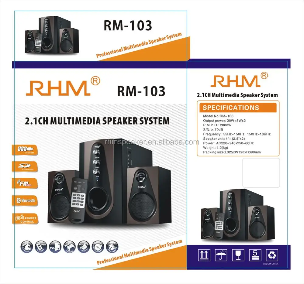 RHM Speakers 2.1 Active Speaker Advanced Home Theatre Speakers