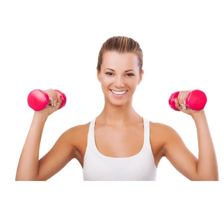 Wholesale Gym Equipment Multicolor PVC Coated vinyl dumbbell