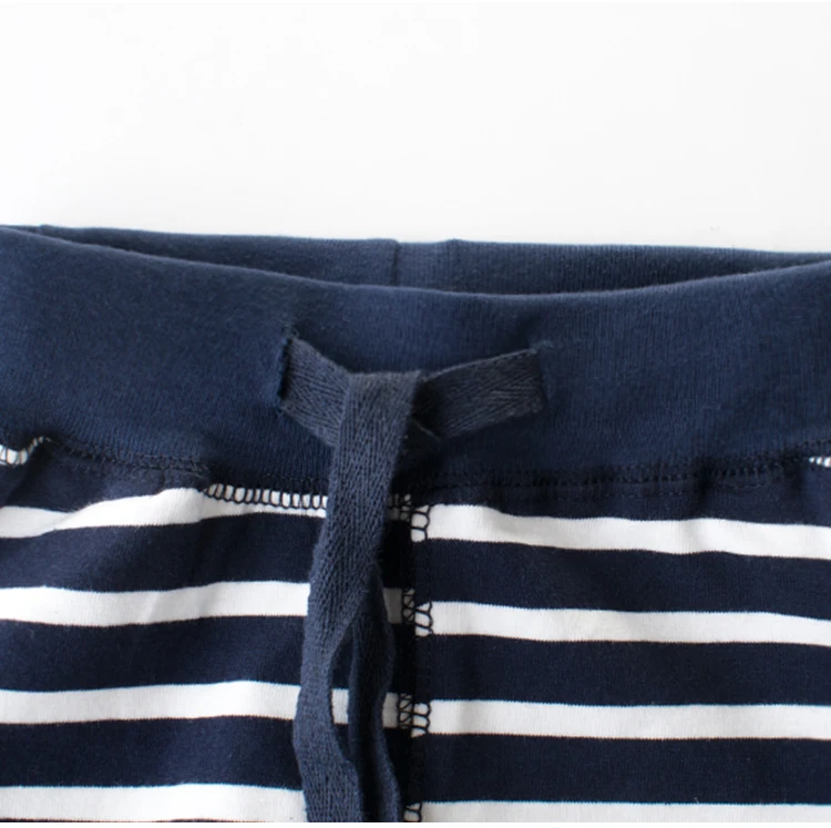 Never outdated striped boys cargo sport shorts with elastic waist