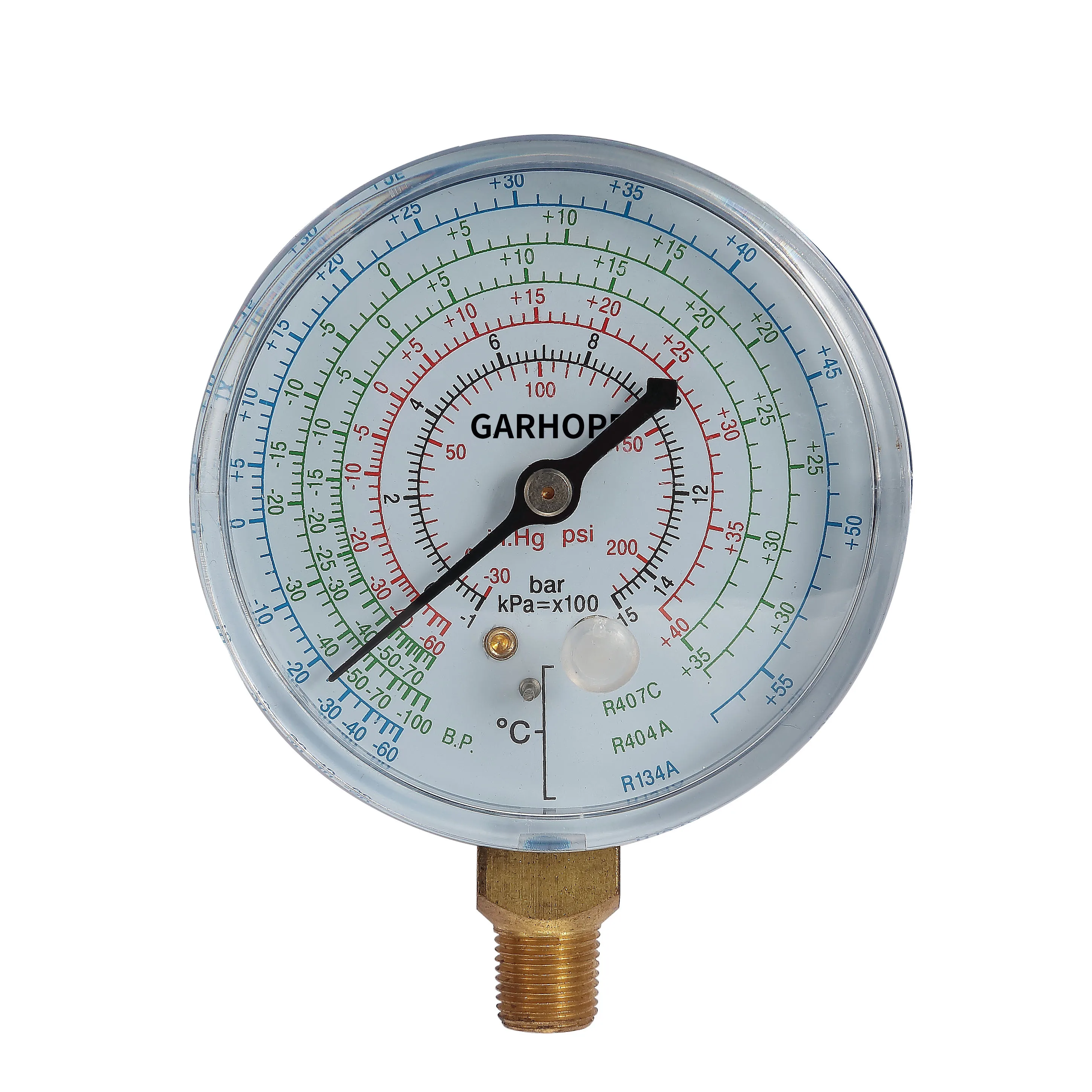 -Манометр для холодильника 1-35BAR/PSI R134AR404AR407C 1/8NPT