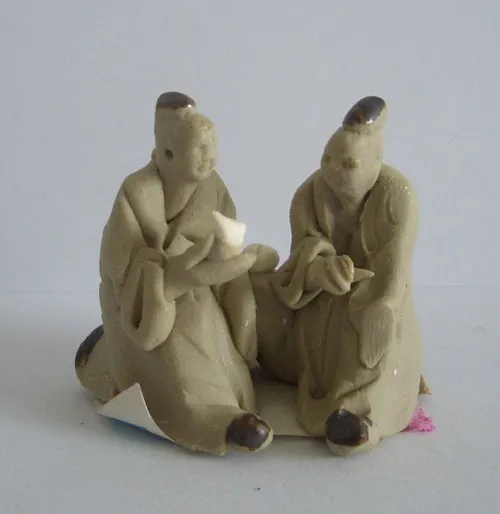 
Hand Made High Fired Bonsai Clay Mudman For Decoration Bonsai 
