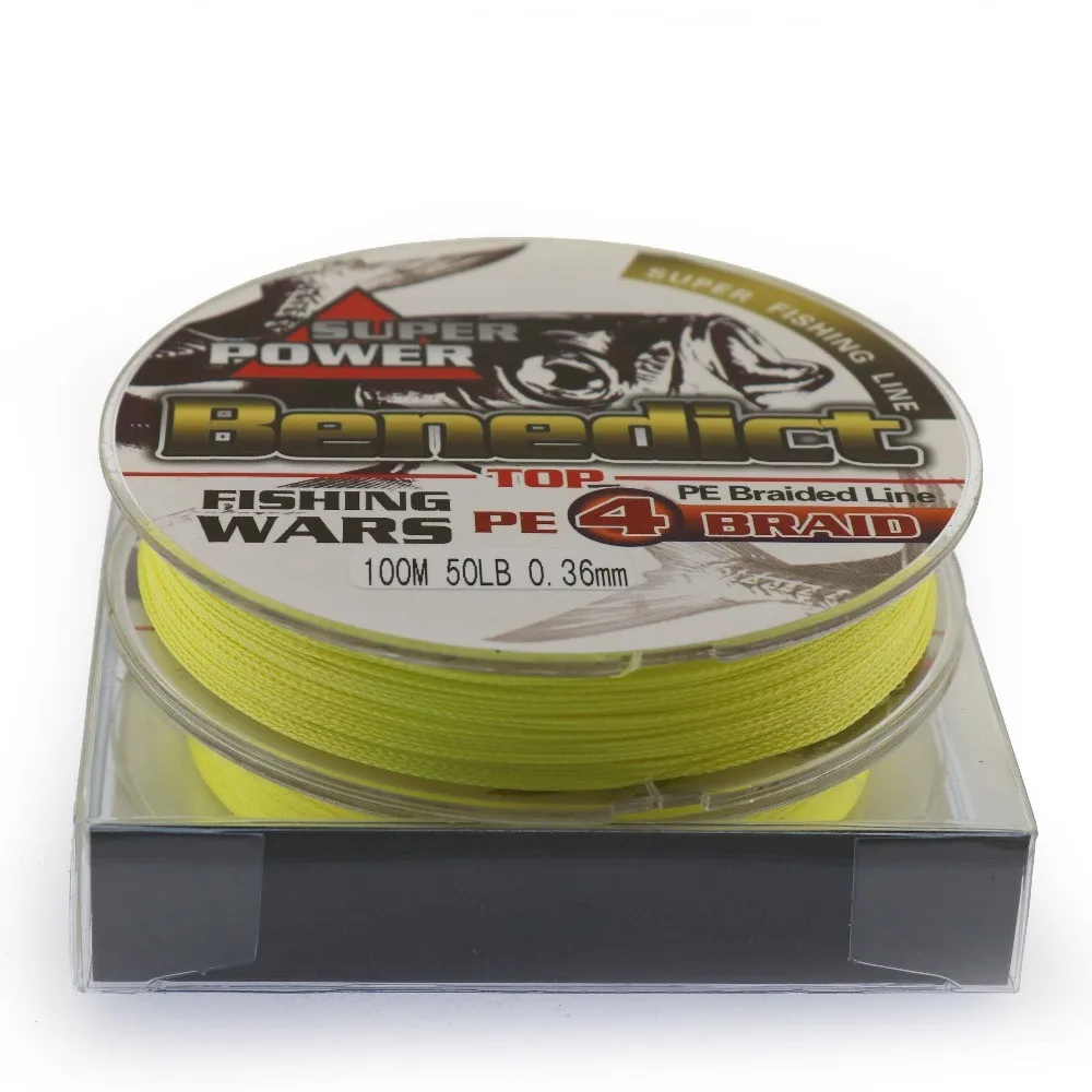 Retail BENEDICT  6LB-100LB 100m 300m 4 strands100% PE Braided Multifilament Line