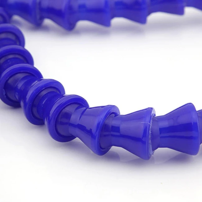 Round Nozzle 1/4PT Flexible Oil Coolant Pipe Hose Blue Color