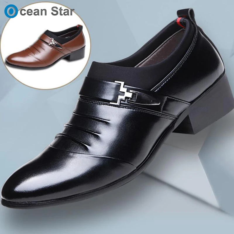China leather pattern men dress shoes synthetic leather dress shoes