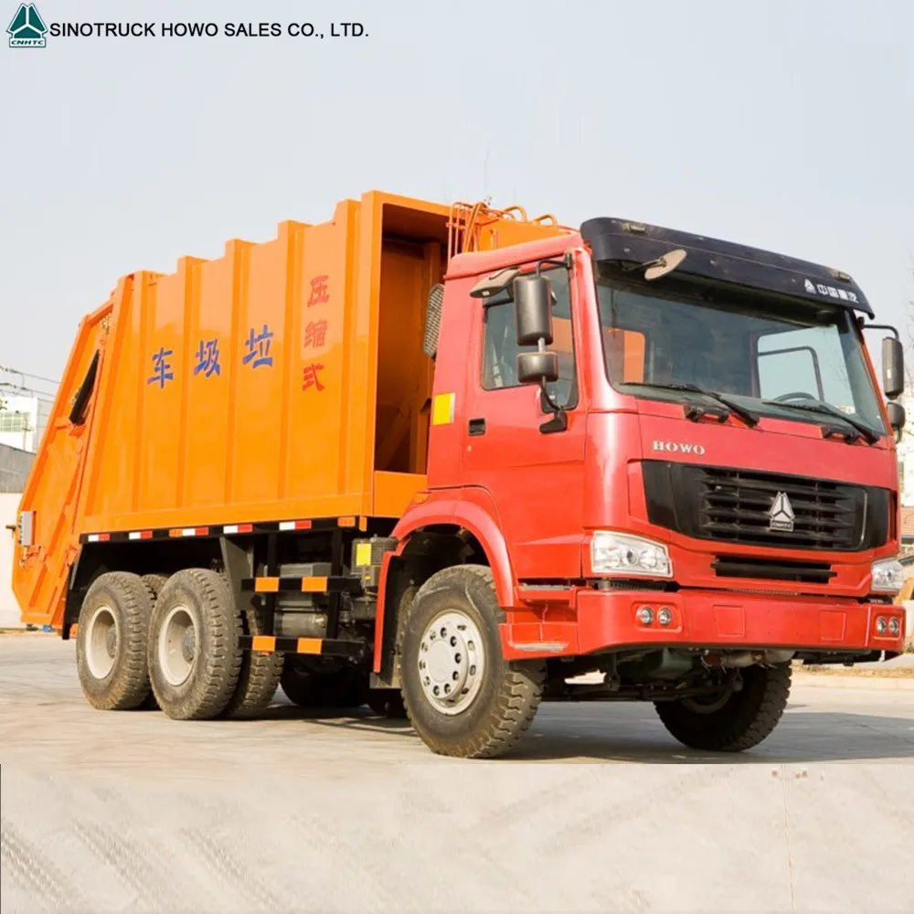 HOWO New Power Wheel Garbage Truck Left Hand Driving 336hp 20 cubic meters Refuse Compactor Truck