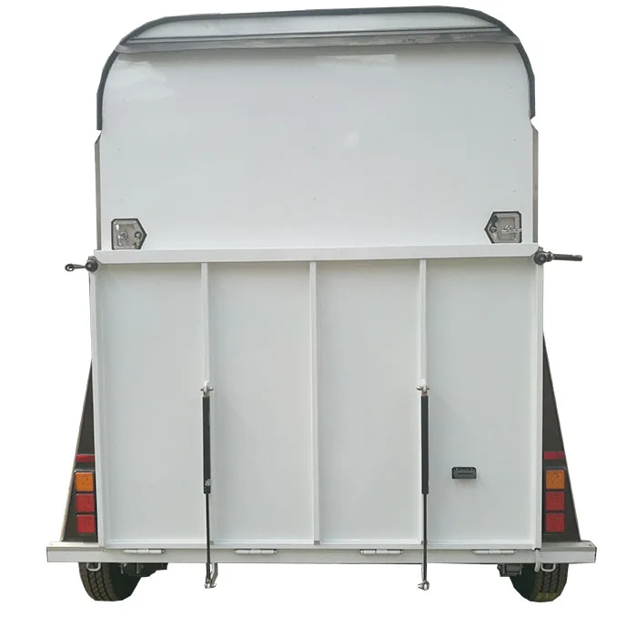 Colorful deluxe 2 horse trailer with  cabinet