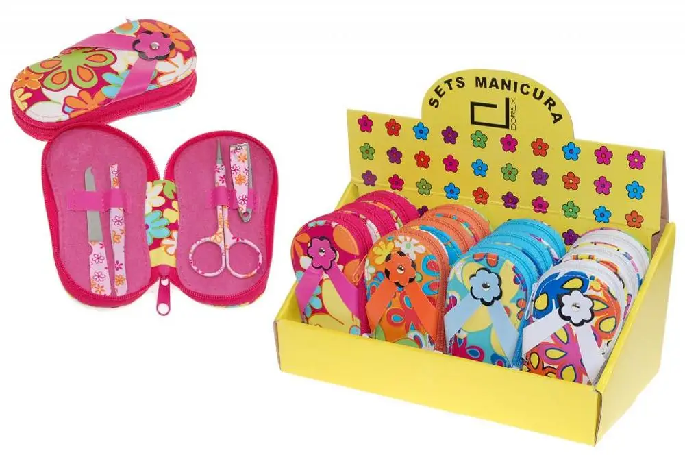Best promotional festival baby girls pink nail care tools kit 4pcs mini manicure pedicure gift set in shoe shaped case