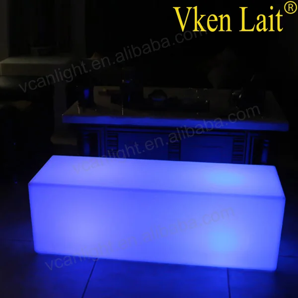 Outdoor RGB bright illuminated light up bar nightclub LED lounge chair table