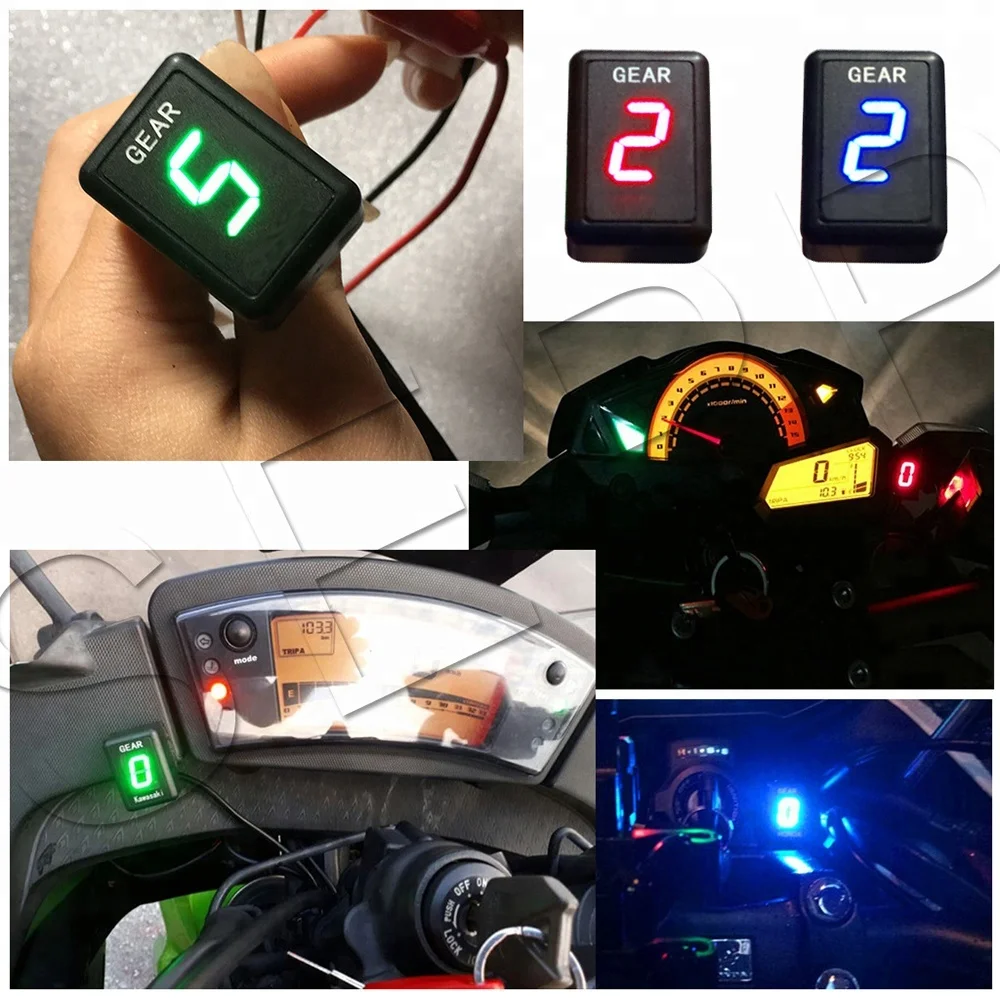 Motorcycle Ecu Mount 6 Levels Speedometer Gear Display Indicator For Kawasaki Z300 ER6N Z1000SX VN 900 Ninja 300 Z1000 Z800 Z750