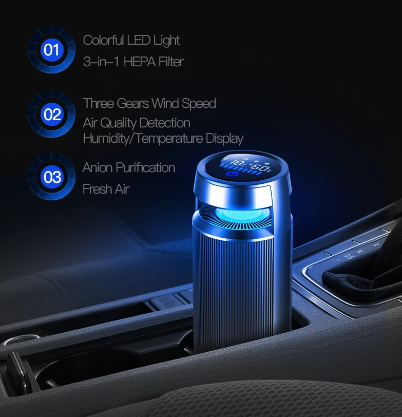  Портативный ионизированный очиститель воздуха в форме бутылки мини-очиститель для автомобиля