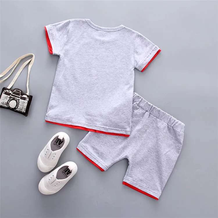 
Summer cotton boy T Shirts short sleeve Casual kid boy clothing set 