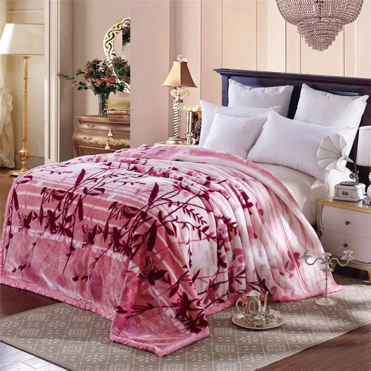 
100% polyester printed 100flannel fleece wrapping flannel blanket with customized 