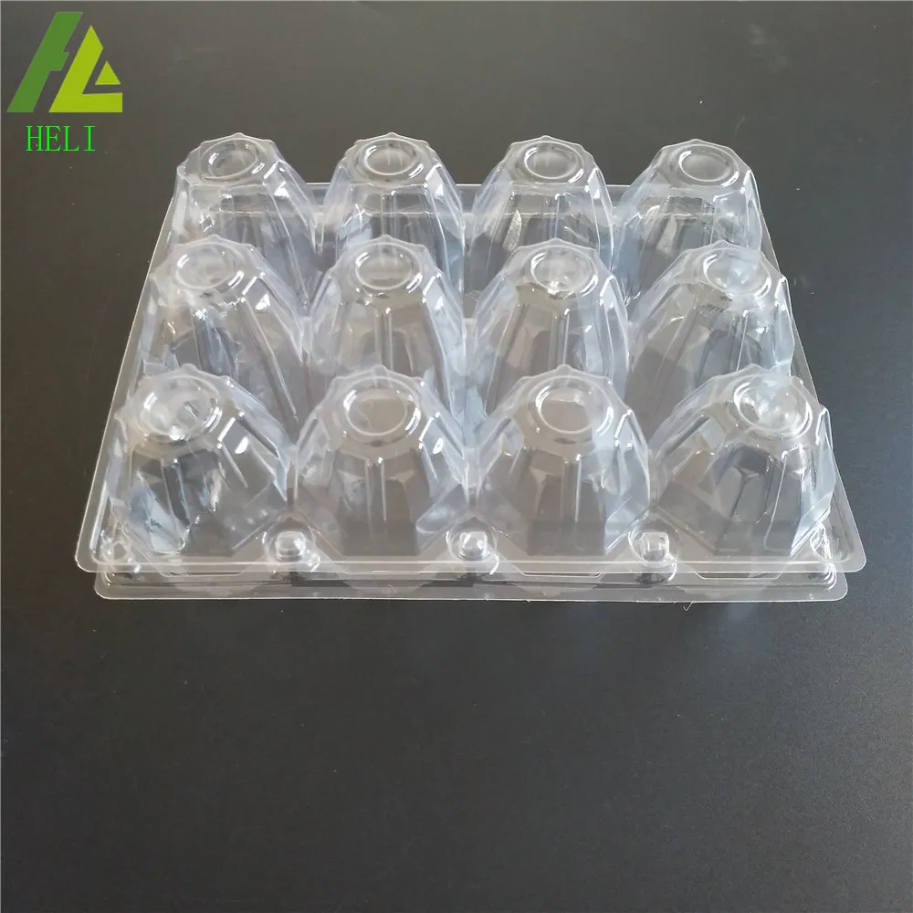 factory price Wholesale transparent 3x4 PVC plastic eggs cartons