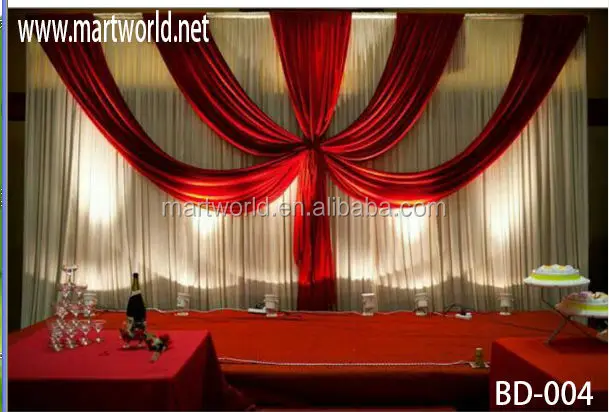 curtain pipe draping backdrops  and drape for wedding decoration fabric ceiling drape for wedding events party(BD-001)
