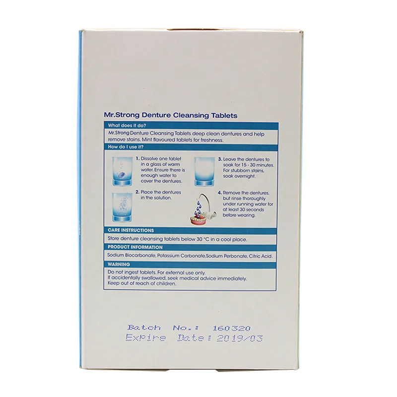 New Formula Clean and Fresh Denture Cleaning Tablets Denture Cleaner Night Guard Cleaner