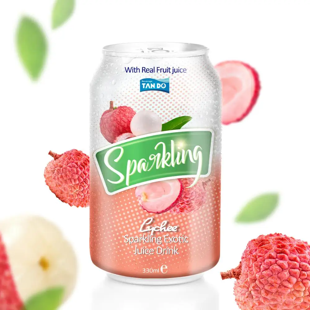
Own brand canned carbonated soft drink Sparkling Fruit Juice for wholesale from Vietnam factory 