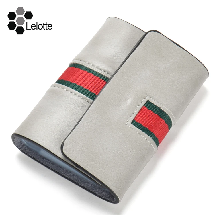 
Branded business card holder leather wallet women genuine business card case 