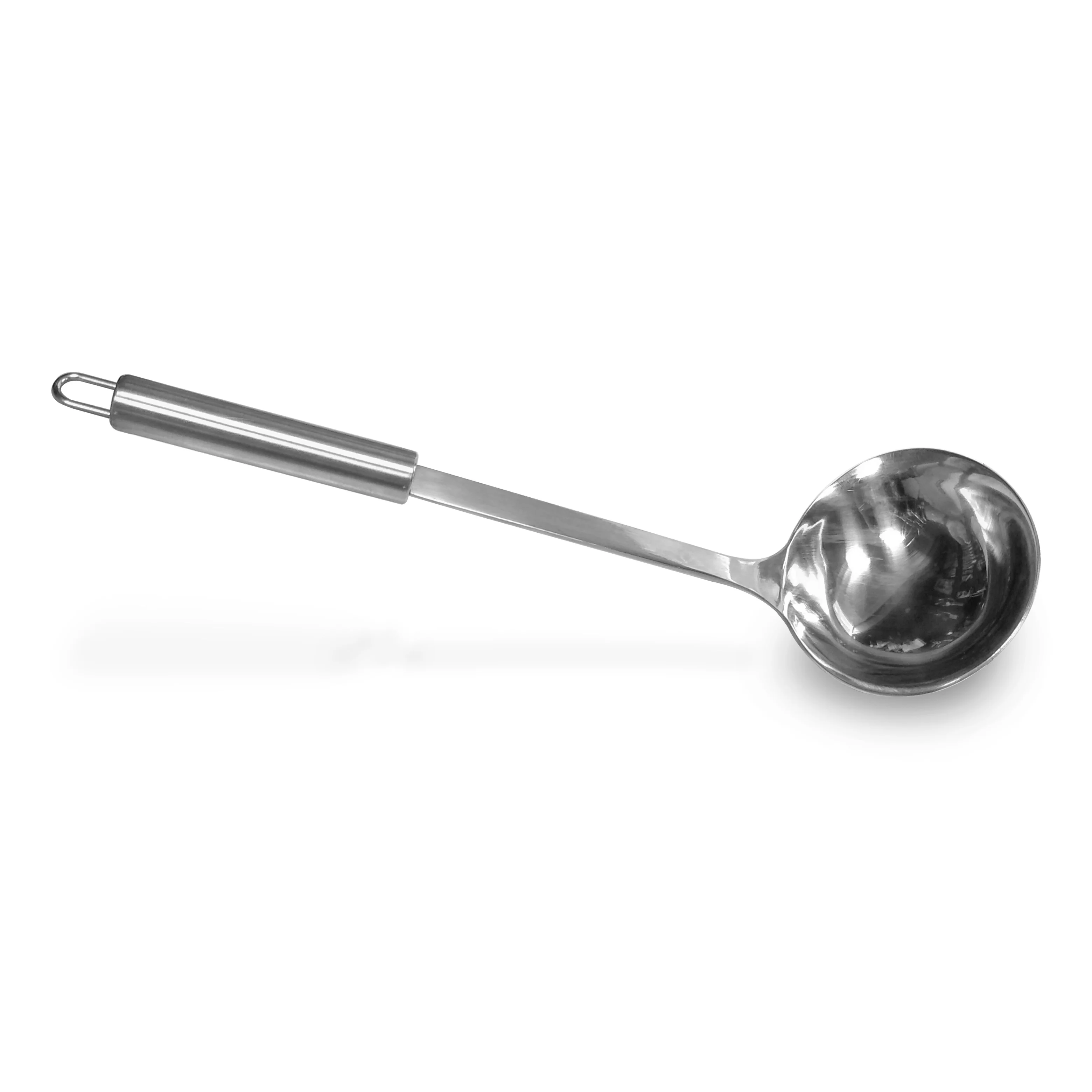 Heavy duty thick stainless steel kitchen ladle pro restaurant utensil soup sauce spoon ladle