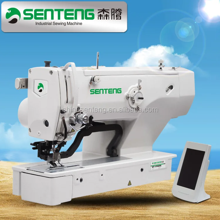 ST 1790S High speed computer controlled straight button holing sewing machine,price sewing machine
