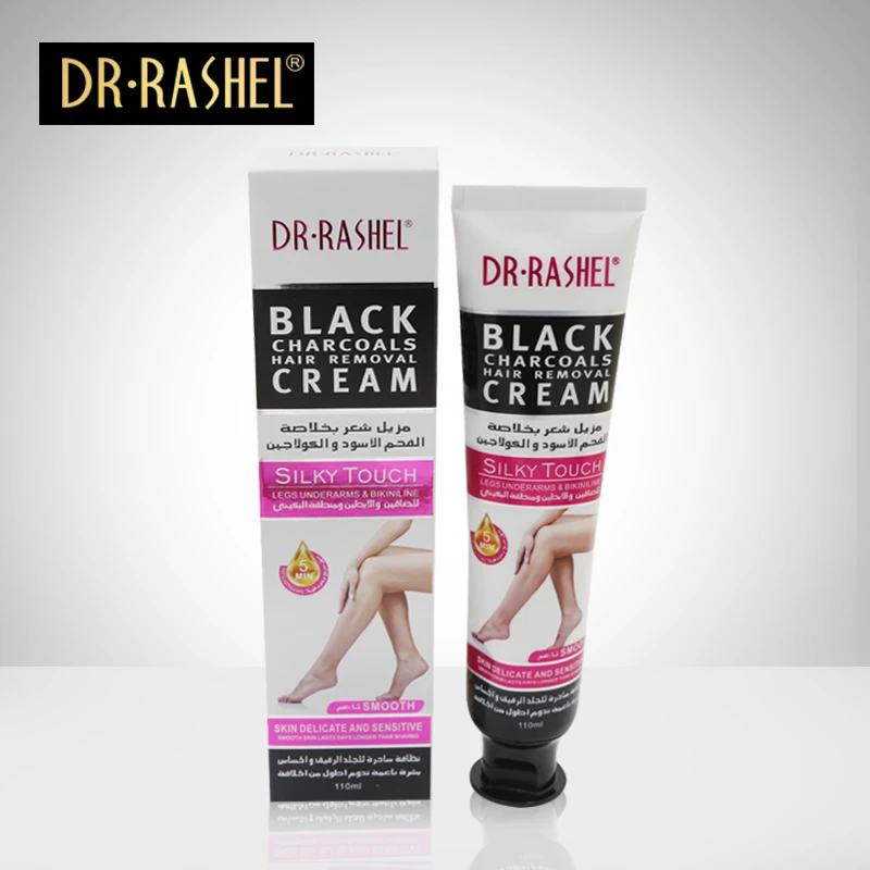 DR.RASHEL 110ml Silky Touch Legs Underarms Bikini Line Black Charcoal Depilatory body Hair Removal Cream (60673267454)