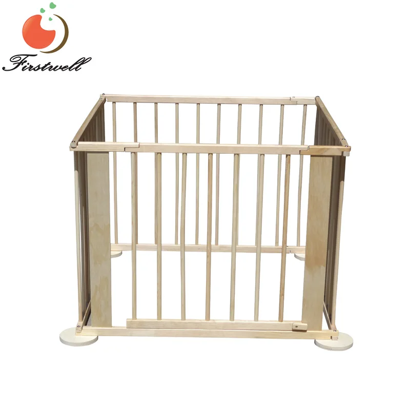 
High Quality Wood baby furniture custom shape wooden baby playpen for sale 