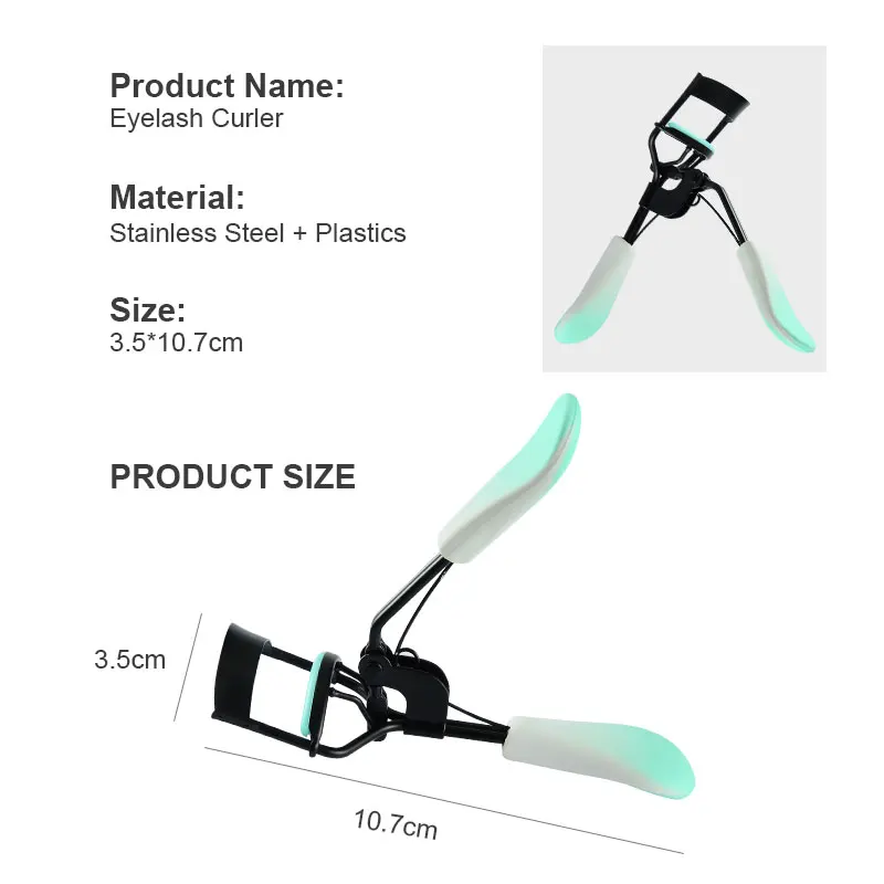 Wholesale Stainless Steel Two Color Handle Eyelash Curling Tool Beauty Care Makeup Tool In Bulk Black Eyelash Curler for Eyelash