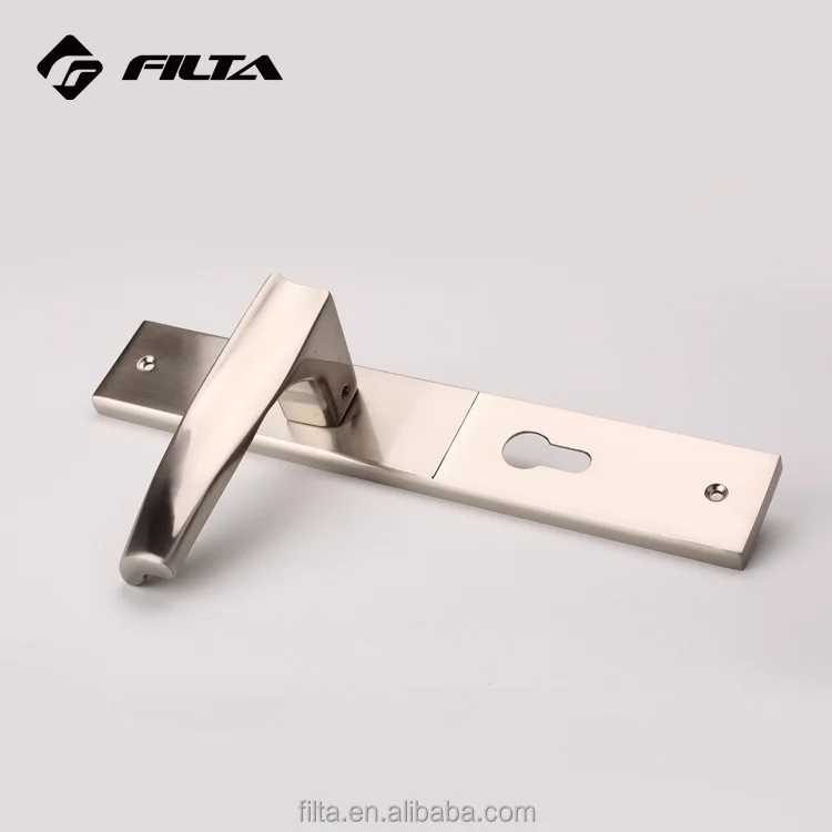 latest style door handle on plate P096-H183