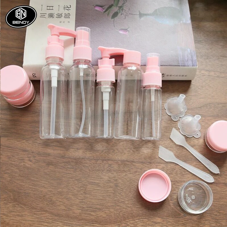 Wholesale Amazon custom Travel PP PET cosmetic spray pump bottle set kit for airline outdoor