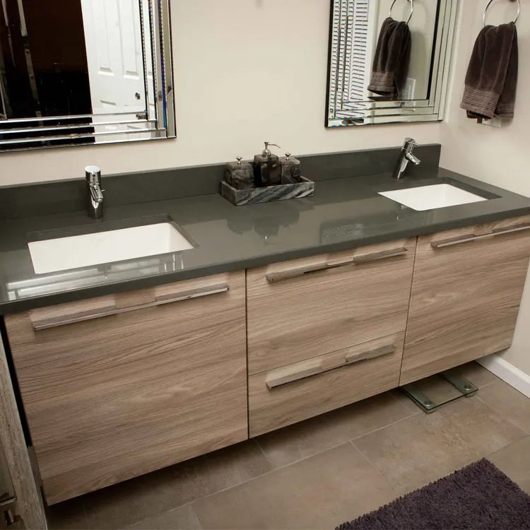 Bamboo used bathroom vanity base cabinets