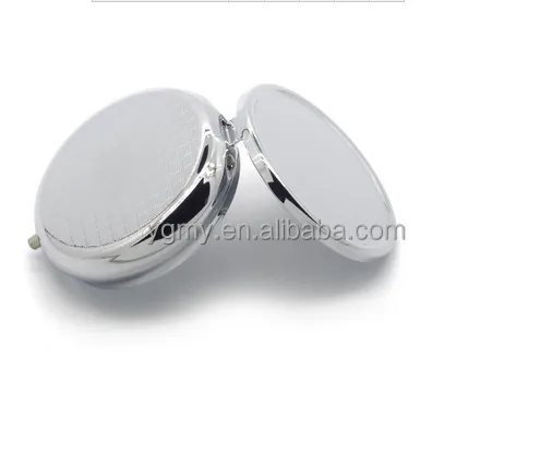 
Metal Round Silver Boxes Holder Advantageous Container Medicine Case Small Case  (60585201595)