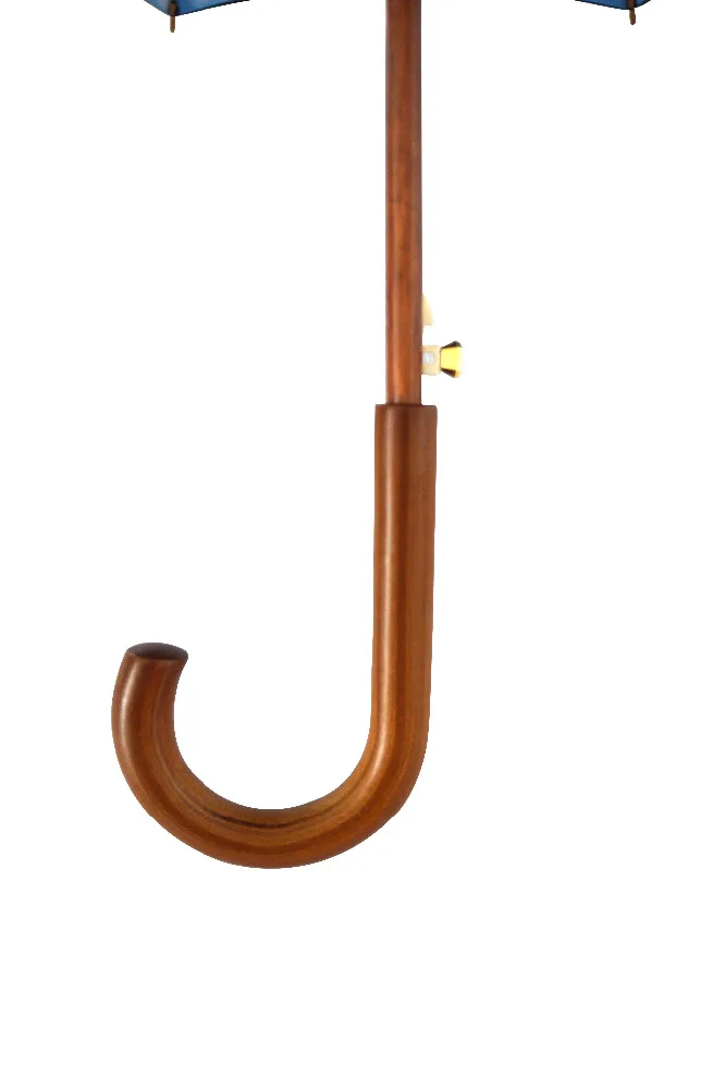 Двойной слой внутри голубое небо прокатки печати деревянный зонт-трость