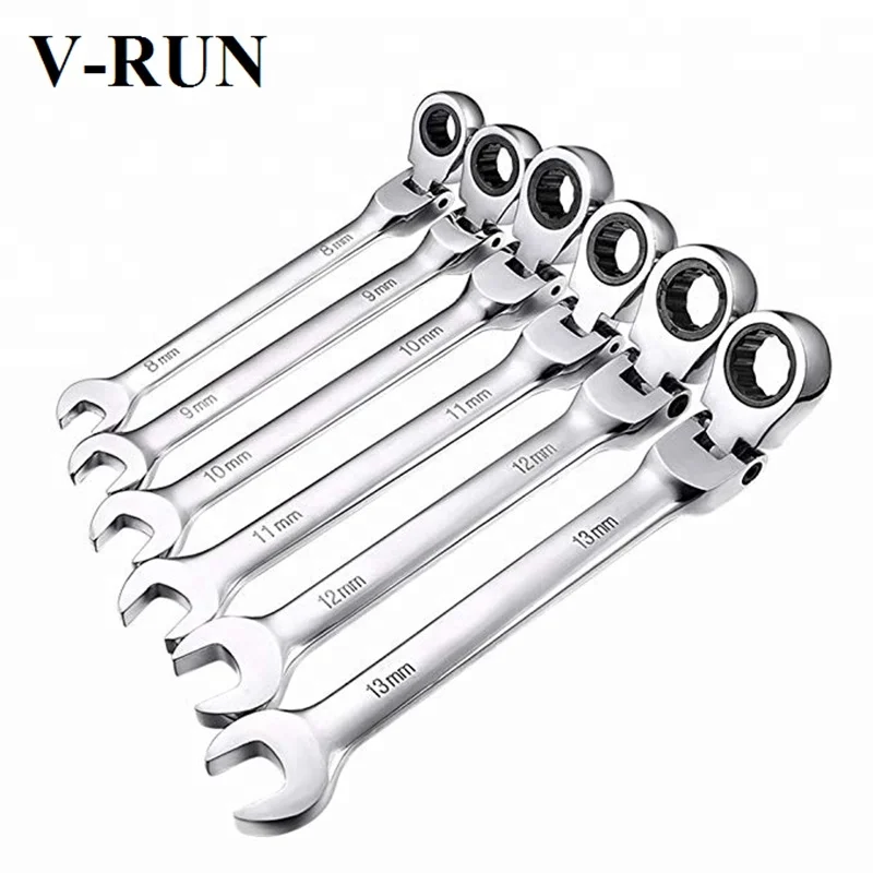 High Quality Flexible Head Ratchet Combination Wrenches
