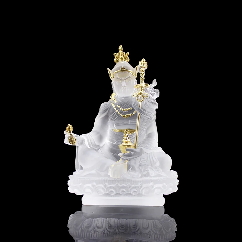 Buddha Statue Customizable Religious 2019 Figurine Crystal Large Glass Resin China Buddhism & Collectible Folk Art Sculpture