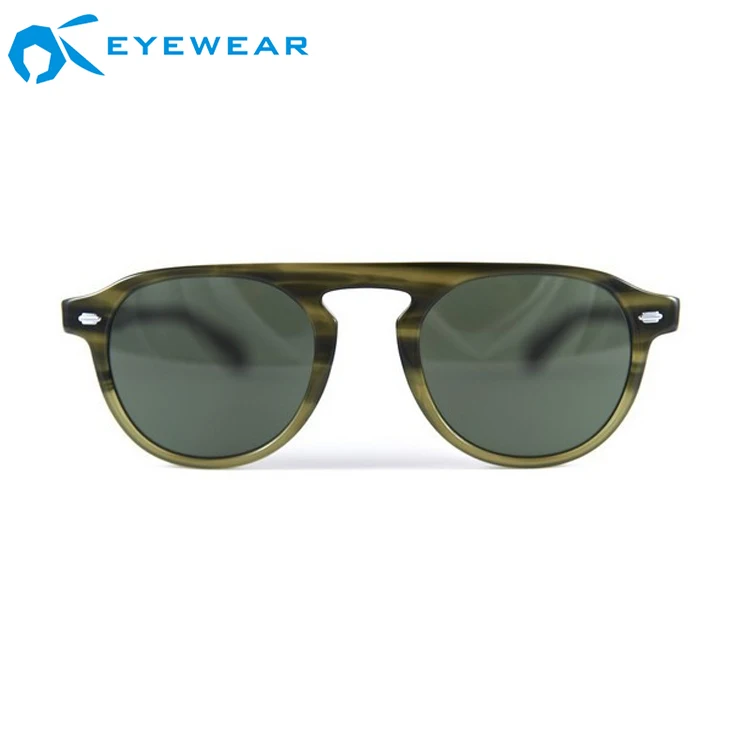New Design CE UV400 TAC Polarized Acetate Brand Your Own Oval Oem Made In Italy Sunglasses