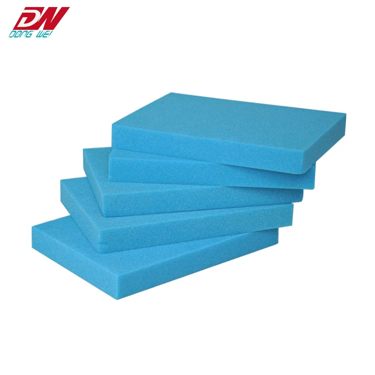 High density bule color die cut polyurethane sponge pu foam sheet packing material