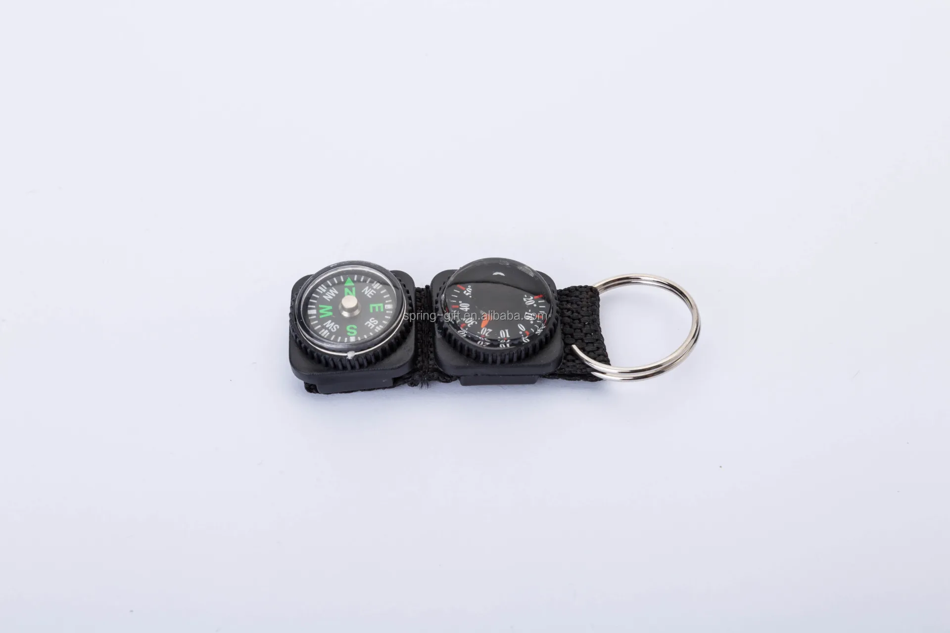 New Arrival Ribbon thermometer compass /Lanyard compass keychain
